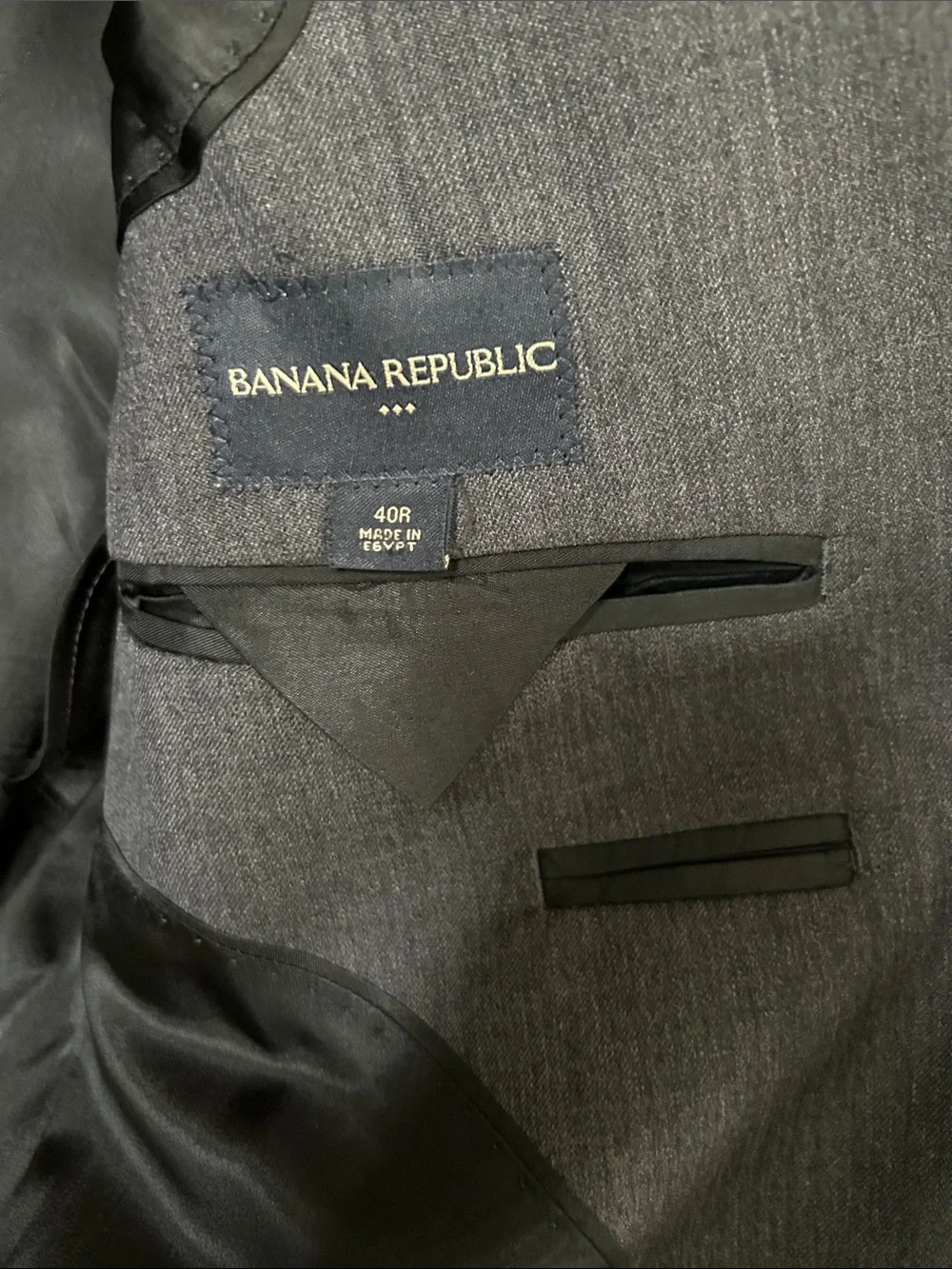 Banana Republic Charcoal Two-Button Melange Jacket